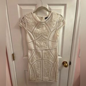 Lulus medium white beaded dress